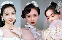 宁波尚野化妆学校课堂：新娘化妆造型变换风格